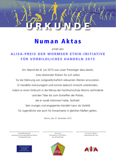Urkunde 2015-Numan Aktas